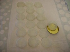 20 VINTAGE ADVERTISING " GERBER BABY FOOD " JAR COVERS CLEAR PLASTIC with TABS