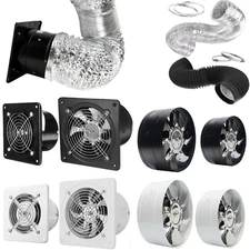 8/10/12/14" Exhaust Fan Ventilation Extractor Fan Square Round Blower Vent Hose