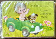 Vintage RustCraft Baby Announcements Set Of 10 w/Envelopes A New Compact Model