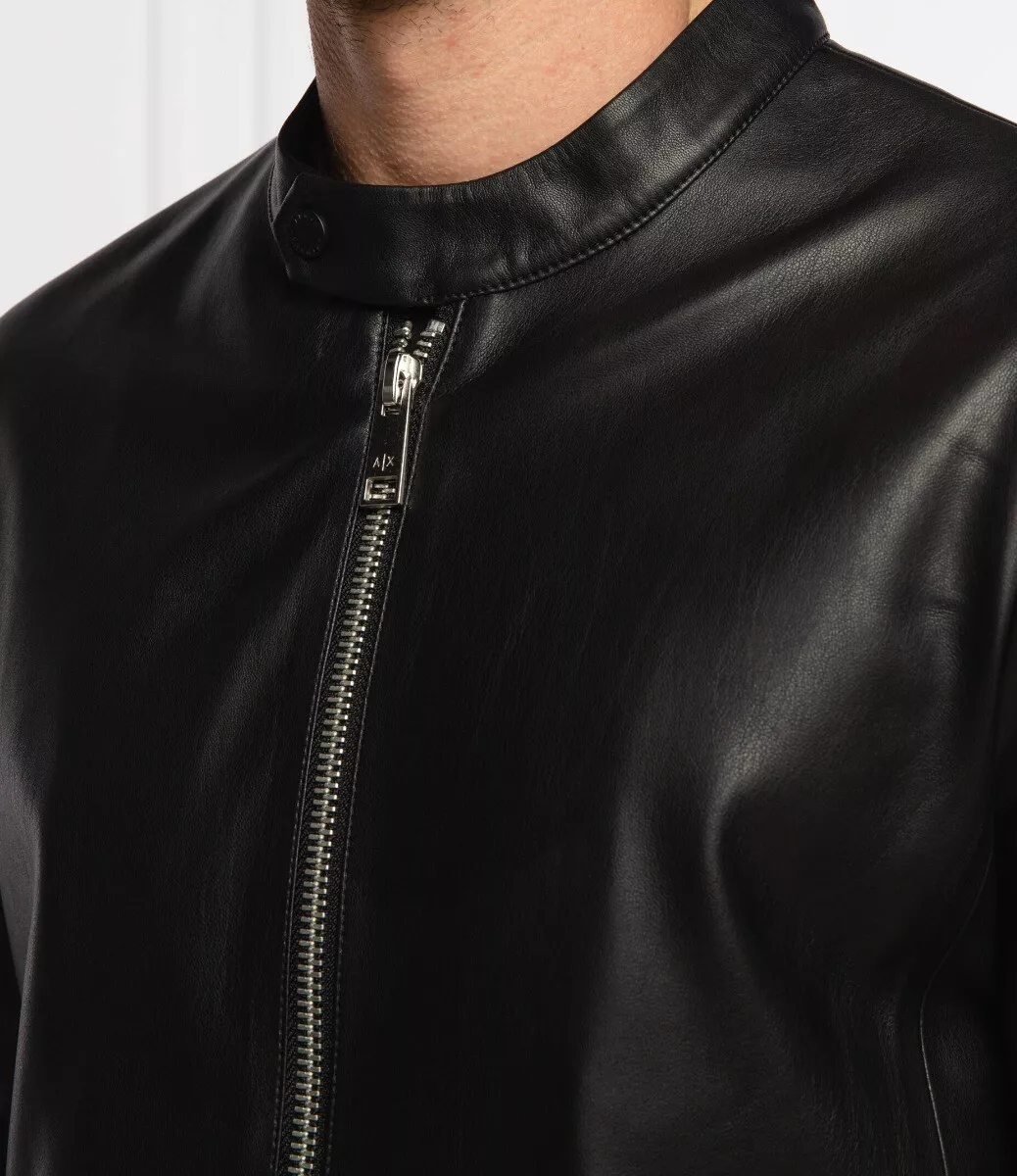 Veste armani cuir homme sale