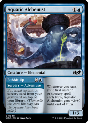 x4 Aquatic Alchemist // Bubble Up WOE MTG 40 COMMON M/NM 4x