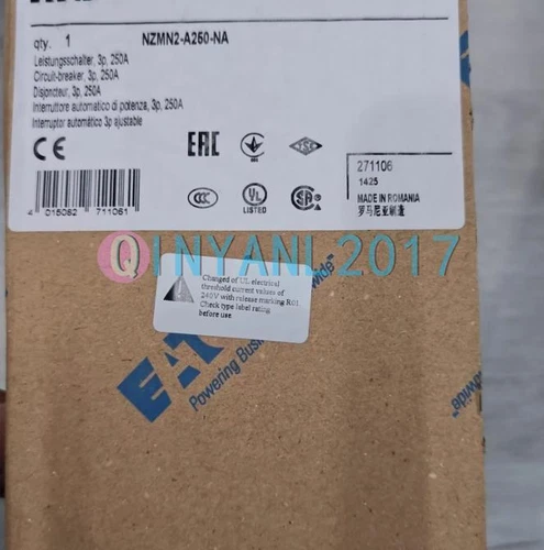 1PCS New EATON NZMN2-A250-NA Circuit Breaker