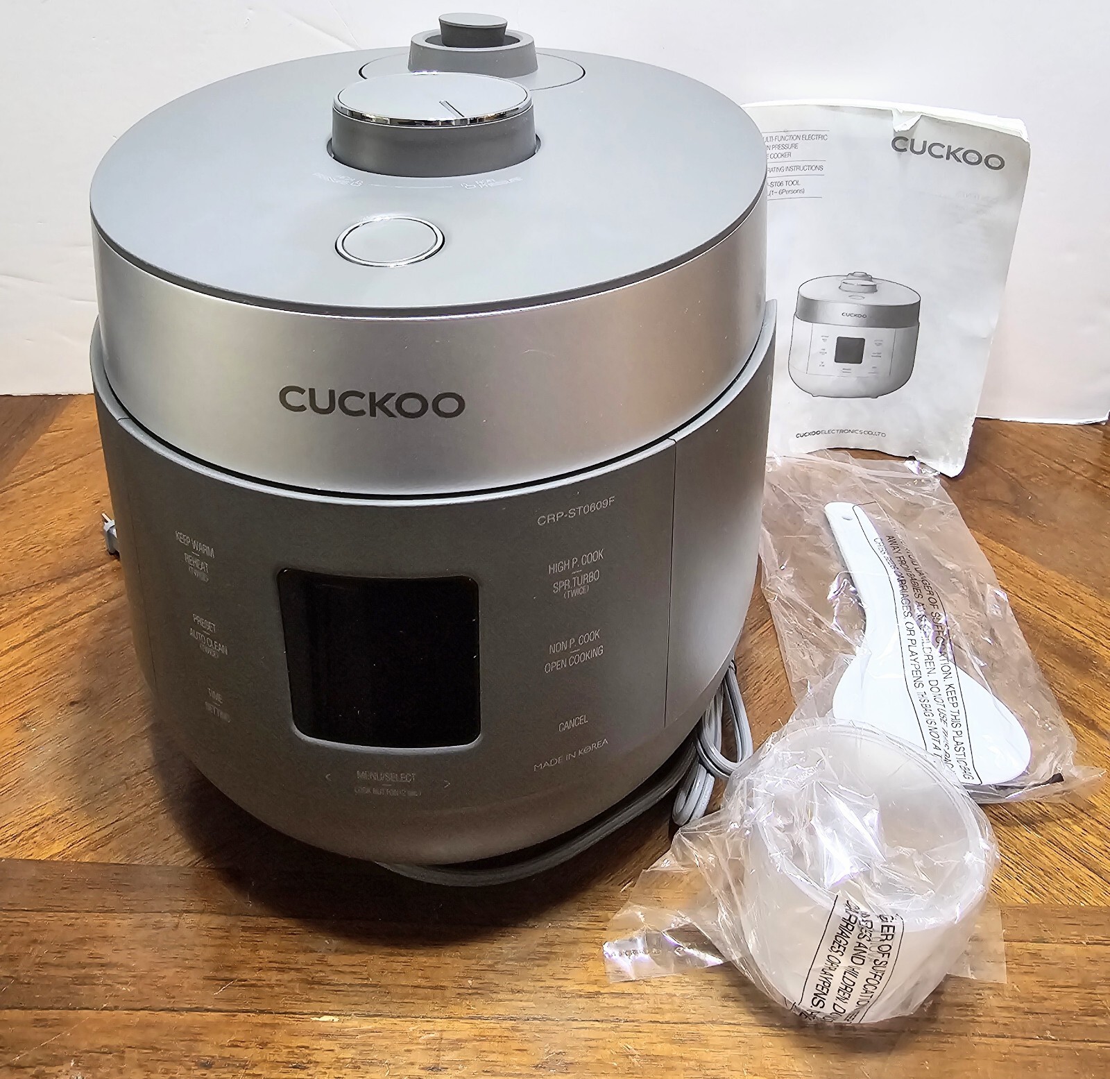 CUCKOO CRP-ST0609FW 6-Cup (Uncooked) Twin Pressure Rice Cooker - 12-Cup Cooked, 16 Menus, Voice Guide