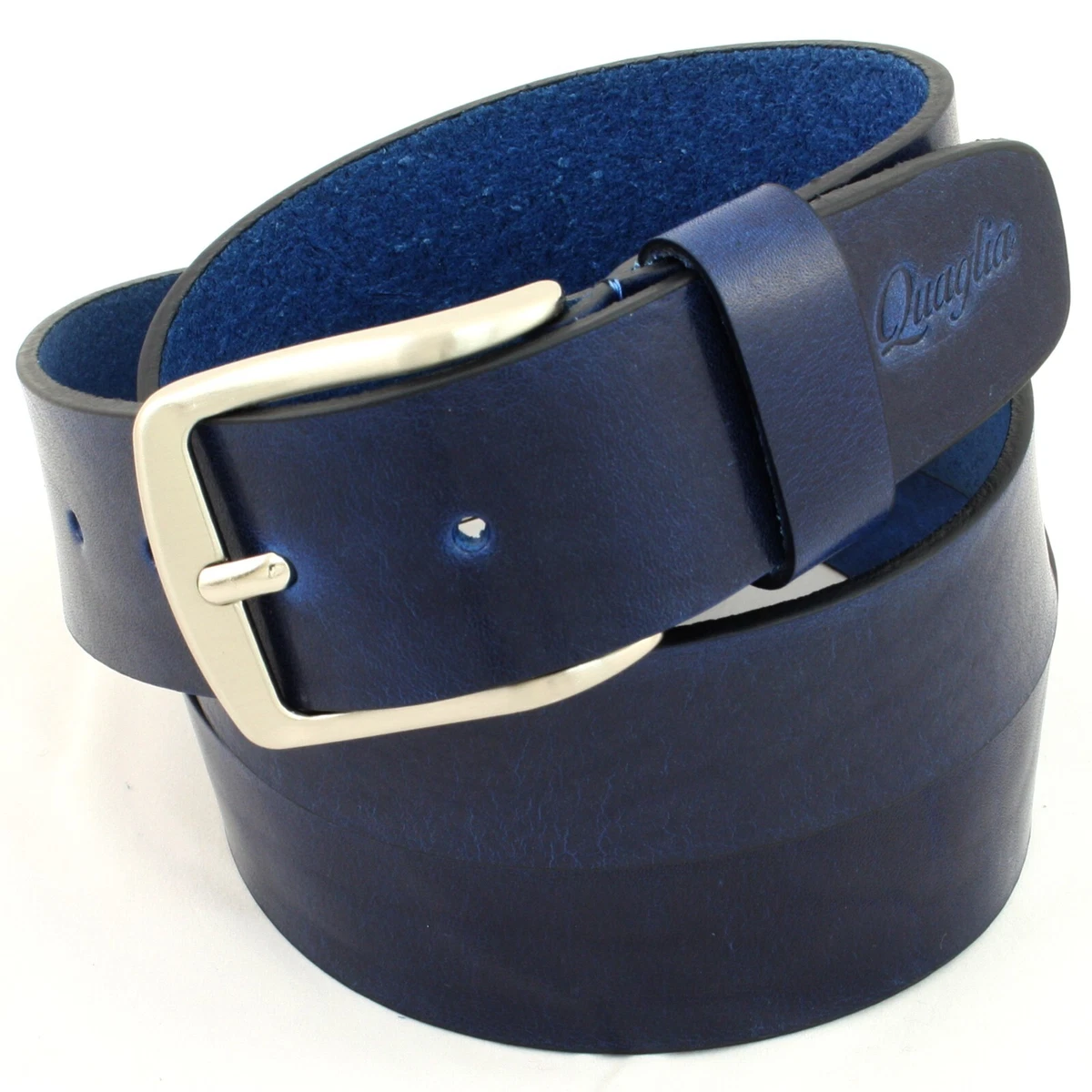 Cintura accorciabile Buffer in pelle 3,5 cm, colore NERO