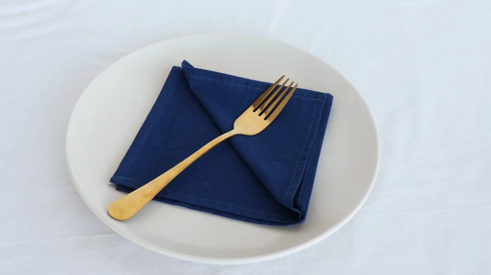 Plain Napkin Wedding Tableware Cloth Cotton Dinner Party Fabric Party Napkins - Image 2 of 4