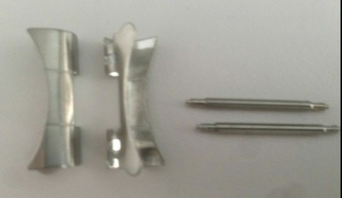 2 x 20mm hollow generic curved end links, 9mm center fits most watch +Springbars - Picture 2 of 2