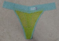   NWOT No Boundaries All Over Lace Thong Panties Size XXL Blue  Green