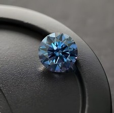 5 CT Natural Royal Blue Diamond Round 11.50mm Cut VVS1 D Grade Certified D32