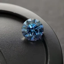 5 CT Natural Royal Blue Diamond Round 11.50mm Cut VVS1 D Grade Certified D32
