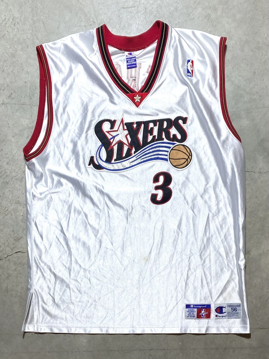 Champion製 オーセンティック シクサーズ アイバーソン 100% Authentic Allen Iverson Vintage Champion 99 00 76ers Game Pro
