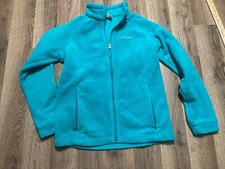 Columbia Jacket, Girls Size Large, Blue, Full Zip, Fleece Sweatshirt, Pockets