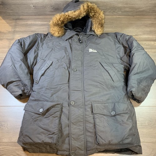 FIRST DOWN “Sixty Four” Men XL Down Hooded Parka Coat Jacket Removable Fur Trim