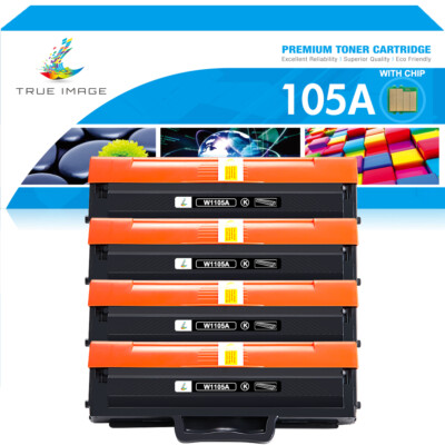 4 105A Black Toner Compatible With HP 105A W1105A MFP 137fnw 135a 135w 107w 107a