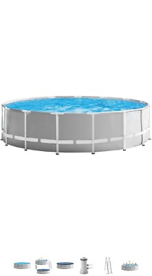 INTEX Komplettset Prism Frame Pool Ø 457x107cm + Filterpumpe Swimmingpool