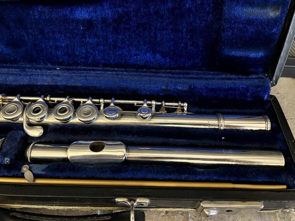 Vintage Artley Elkhart IND 90% Stamped SILVER Musical Flute