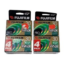 Vintage VHS-C Lot VHSC Fujifilm New Sealed compact vhs cassette 8 Count