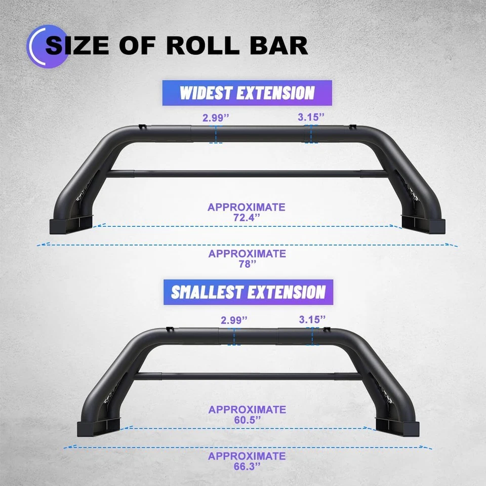 Barra deportiva universal con ruedas para camioneta Dodge Ram 1500 1994-2010 Foto 3 de 4