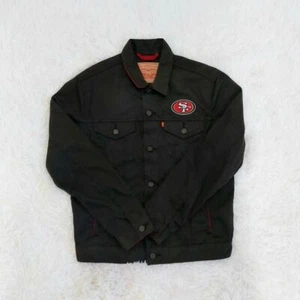 Levis San Francisco 49ers Levi's Black Twill Trucker Veste Bouton-Up 181940001