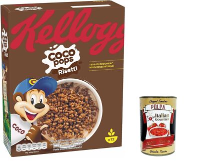 3x Kellogg's Coco Pops Riso Soffiato al Cacao Puffreis mit Kakao 330g+Polpa 400g