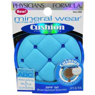 PHYSICIANS FORMULA Mineral Cushion Foundation  6680 MEDIUM /box minor wear