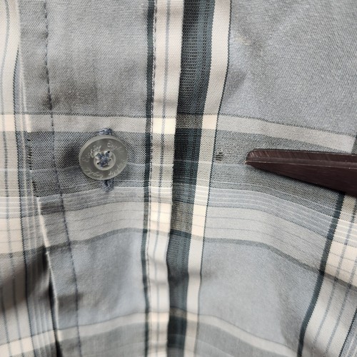 Eighty Eight Shirt Mens XL Blue White Plaid Short Sleeve Pocket Button Up Casual - Picture 2 of 8