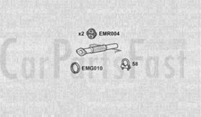 Auspuff Flex & Link Rohr Fiat Bravo 1.6 Benzin Hatchback 06/2000 Zu 04/2002