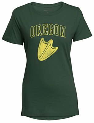 NCAA Oregon Ducks Perfect Women's Crewneck Tee, Forest, X-Large