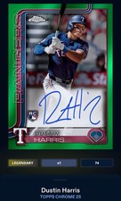 25 Topps Bunt DIGITAL Chrome Green Signature LEGENDARY 99cc Dustin Harris