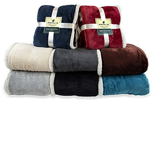 Manta de felpa Sherpa polar, doble | suave, 60 x 80 pulgadas - doble negra - Imagen 7 de 7