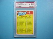 1965 TOPPS MLB BASEBALL CARD #443 SIXTH CHECKLIST 430-506 PSA 8 NMMINT SHARP+ GL