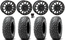 System 3 SB-5 15" Wheels Bk 35" RocScraper Sticky Tires Polaris RZR XP 1K/PRO XP