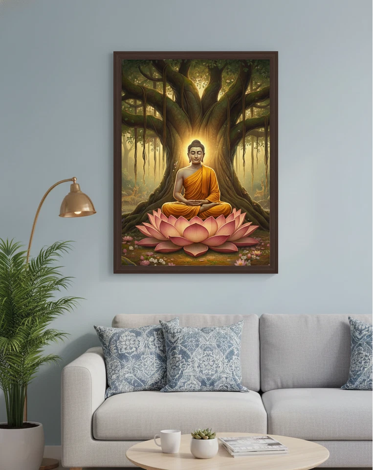 PÓSTER BRILLANTE GAUTAMA BUDA IMPRESIÓN FOTOGRÁFICA Siddhartha India 6x8 pulgadas Foto 4 de 4