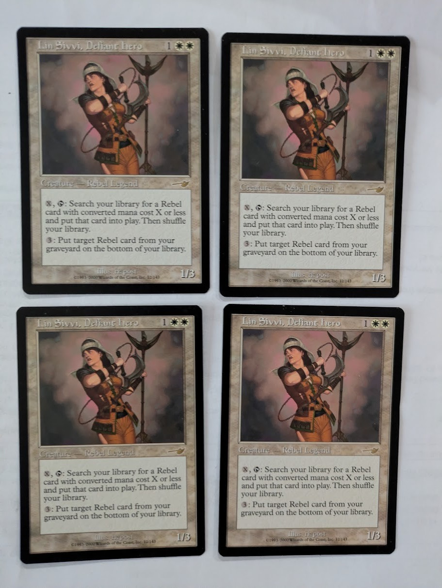 4 Lin Sivvi, Defiant Hero Nemesis MTG NM Free shipping with tracking