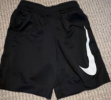 Nike Boys Black Athletic Shorts XS 3-4 YRS Elastic Waist Moisture Wicking