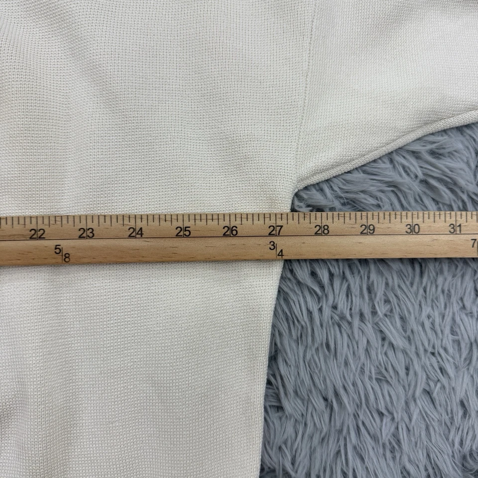 Suéter Eileen Fisher Mujer XL Crema Seda Algodón Orgánico Cuadrado Lagenlook Foto 3 de 4