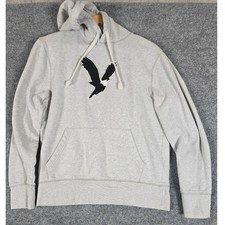 American Eagle Outfitters Gray Hoodie Sweatshirt Eagle Logo Pocket XS