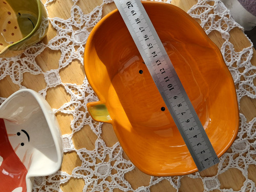 NEXT Autumn Friends Orange Pumpkin Mushroom Nibble Chip Dip Serving Bowls Set 3 - Picture 3 of 14