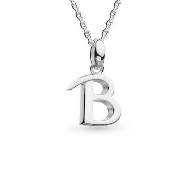 Kit Heath Sterling Silver Signature Capital Initial B Necklace 18'' NWT Gift Box
