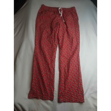 Vineyard Vines Mens Christmas Lights Pajama Pants Red Cotton Lounge Sleep Size M