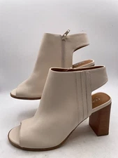 XOXO Vanda Slingback Sandal Women's Sz 10M Beige Vegan Leather Zip XO223535