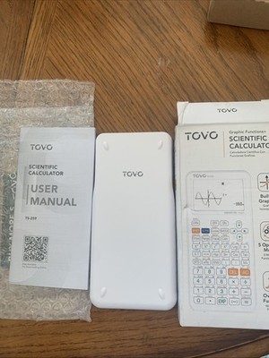TOVO Scientific Graphing Calculator  Model TS-259 Large Screen WHITE NIB