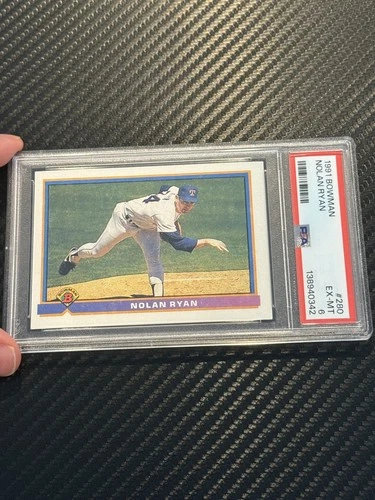 1991 Bowman Nolan Ryan #280 PSA 6 HOF Texas Rangers