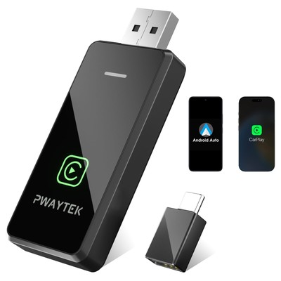 2 in 1 Wireless Apple CarPlay, Kabelloser Android Auto Adapter Umwandlung von...