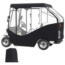 Golf Cart Enclosure, 420D Polyester Driving Enclosure with 4-Sided Transparent W