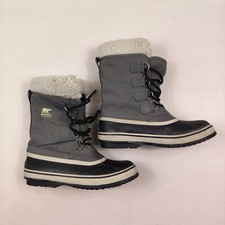 Sorel Women Snow Boots Grey & Black Waterproof Size 8AU 8USA 6UK 39EU