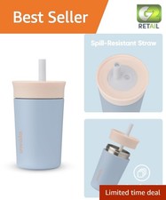 12 Oz Kids Insulated Stainless Steel Tumbler - Spill Resistant  Easy Clean