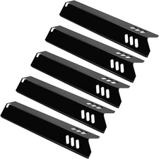 Unicook Grill Burner Covers 15”L x 3.8”W, 5 x Porcelain Steel Heat Plates 