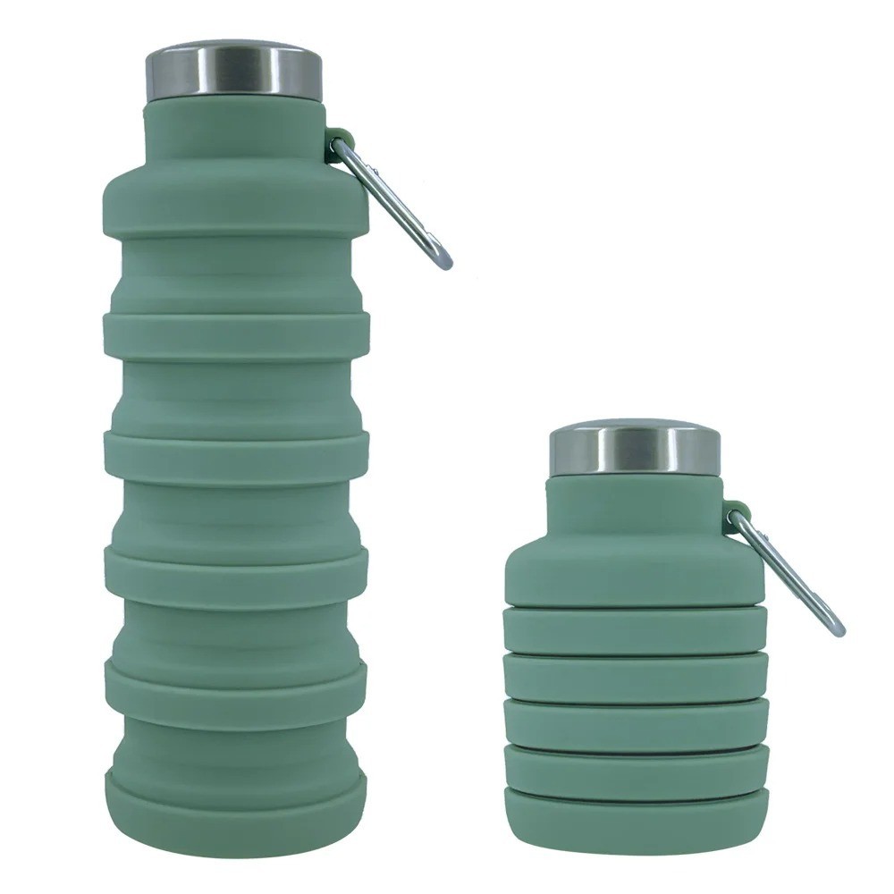 Collapsible Water Bottle,BPA Free Silicone Reusable Foldable