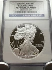 2007 (W) American Silver Eagle $1 NGC PF 70 Ultra Cameo Early Release .