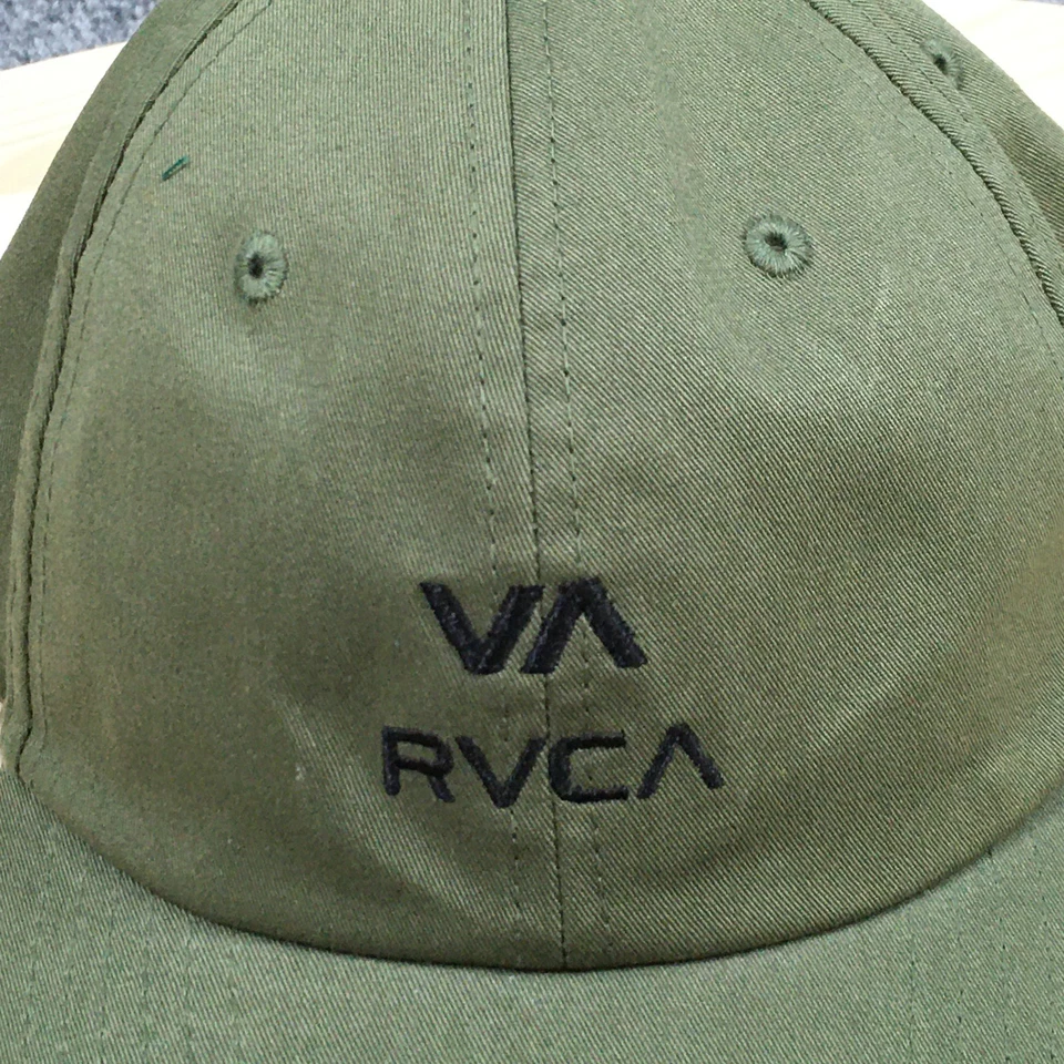 Бейсболка RVCA унисекс зеленая один размер регулируемая изогнутые поля вышитый логотип - Изображение 3 из 4